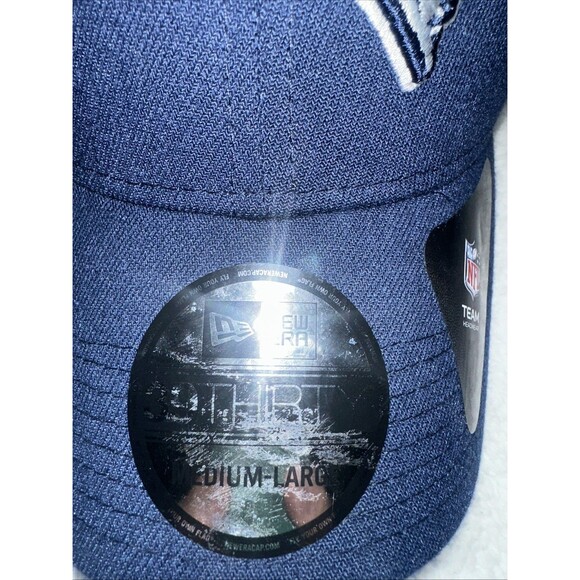 NEW ERA NEW ENGLAND PATRIOTS 39THIRTY HAT SIZE M/L NEW W/IMPERFECTIONS NAVY BLUE - Picture 2 of 11